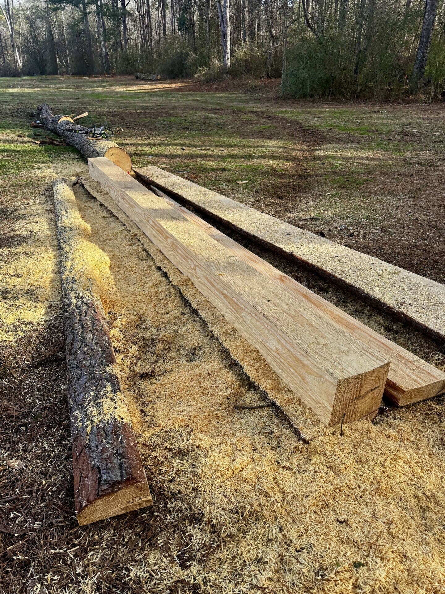 Handcrafted wooden light post tools